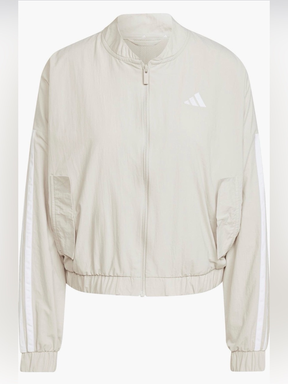 Adidas Light Beige Jacket with White Accents